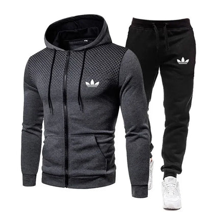 Korea Men Tracksuit Sports Set – Autumn Winter 2024 Casual Two-Piece Set