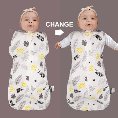 100% Cotton Baby Sleeping Bag - Diaper Cocoon Envelope with Zipper for Newborns