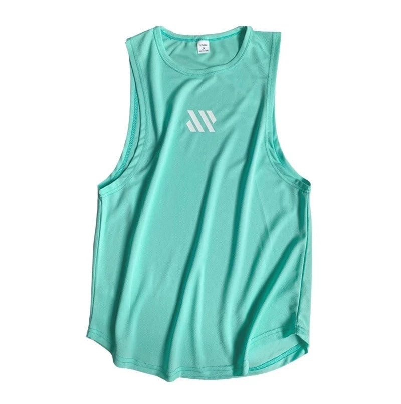 2024 Men’s Fitness Tank Top - Breathable Mesh Sleeveless Gym Running Vest