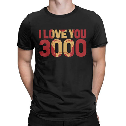 Iron Man "I Love You 3000" T-Shirt – Avengers Endgame Crew Neck Cotton Tee Men Plus Size