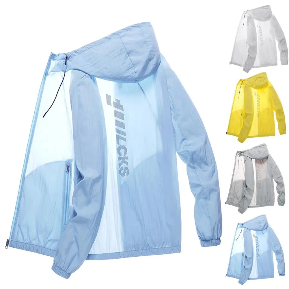 Fashion Casual Men’s Anti-Scratch Windbreaker Jacket – Ultra-Thin Sun Protection Coat with Pockets