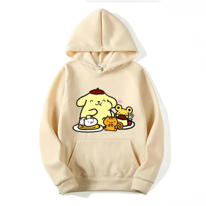 Pompom Purin Anime Hoodie for Men & Women, Spring Autumn Sweatshirt