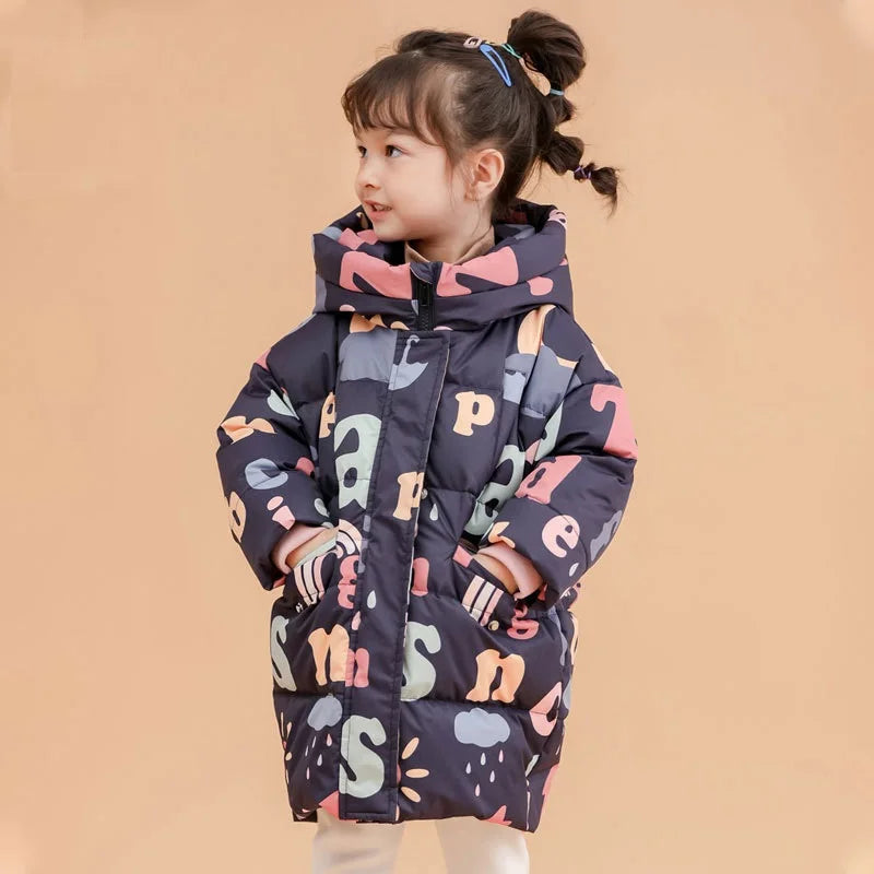 Winter Boys & Girls Puffer Jackets – Waterproof Cartoon Down Coats for Kids 1-8 Years