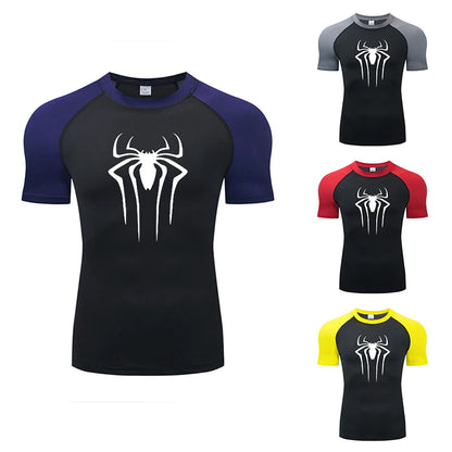 Men's Superhero Compression Shirt – Gym, Running, Quick-Dry Short Sleeve