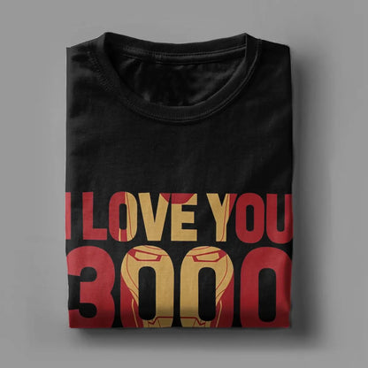 Iron Man "I Love You 3000" T-Shirt – Avengers Endgame Crew Neck Cotton Tee Men Plus Size