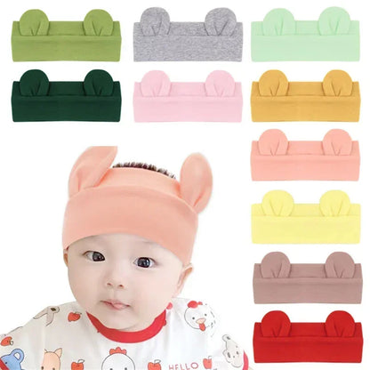 Fashion Bear Ear Hair Headbands - Cute Elastic Turban for Girls & Kids