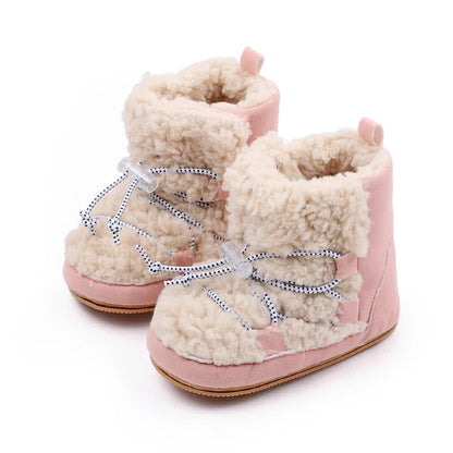 Baby Boys Girls Snow Boots Fleece Winter Ankle Boots Warm Baby Shoes